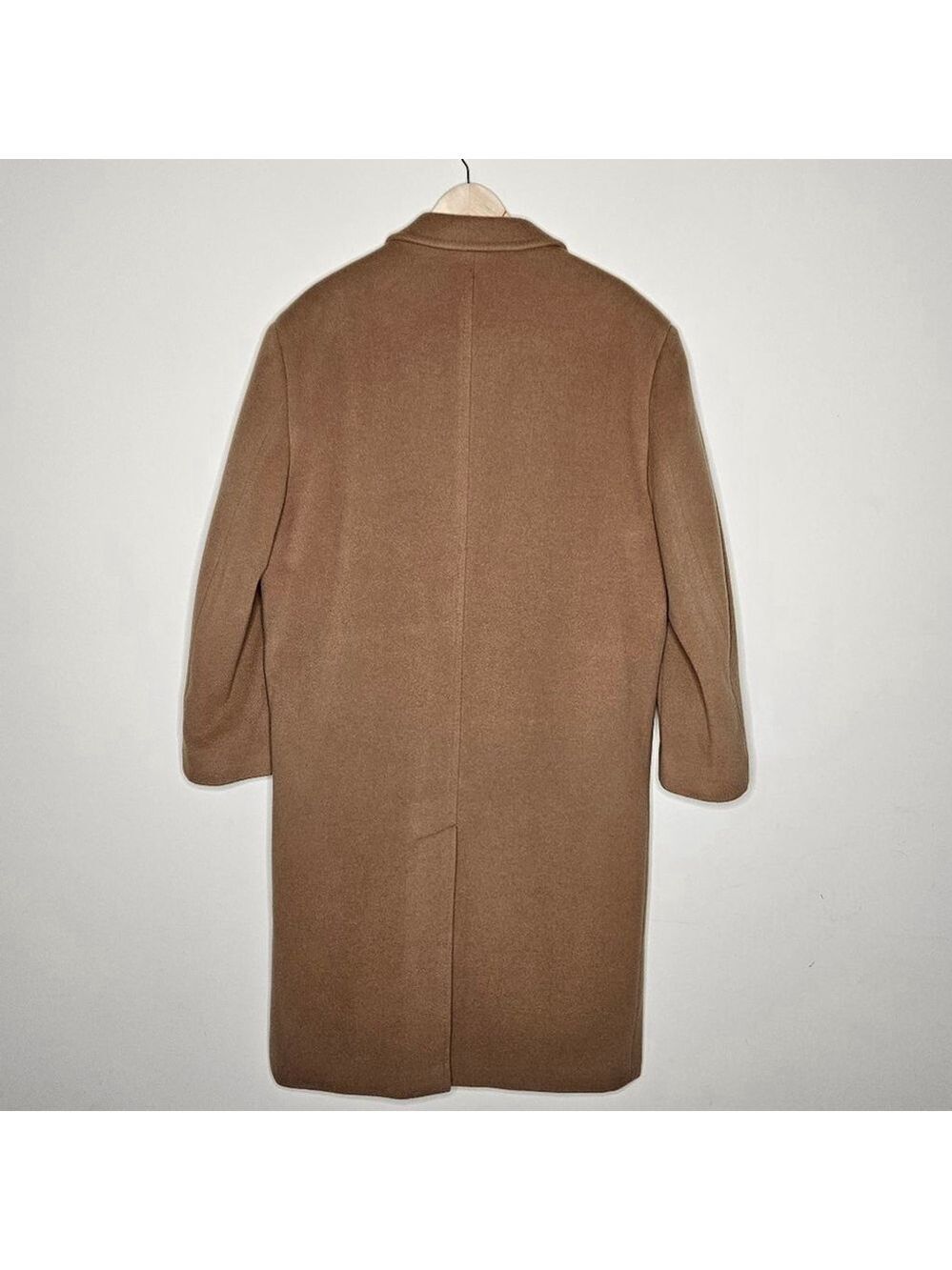 Jones New York Vintage Swinton Wool Cashmere Overcoat Men 44R Brown Long Coat - Picture 2 of 13